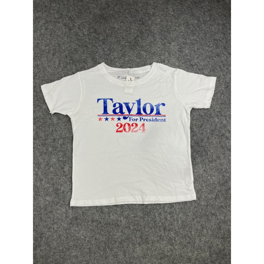 Prince Peter Collection Taylor For President‎ 2024 White T-Shirt Kids L